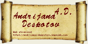 Andrijana Despotov vizit kartica